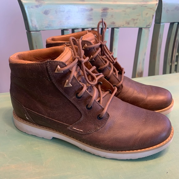 TEVA Burban Brown Leather lace up Men’s Ankle boots like new - Picture 4 of 11